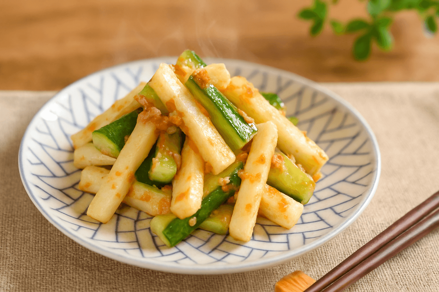 大根ときゅうりのスタミナサラダの完成写真