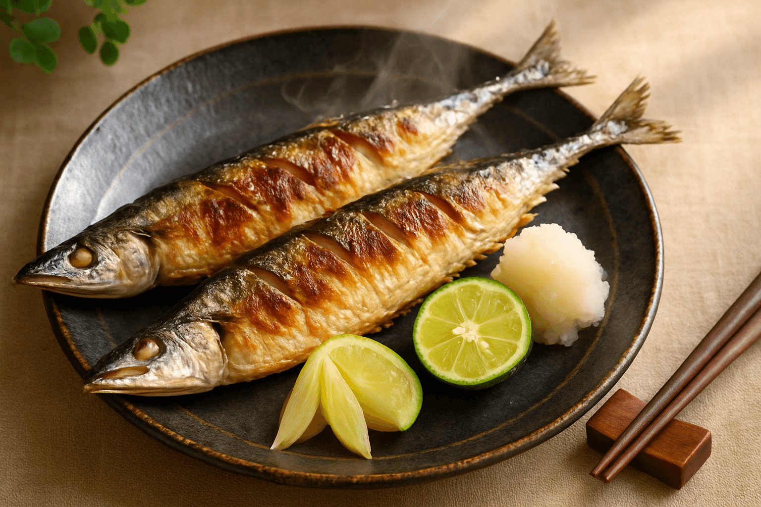 さんまの塩焼きの完成写真