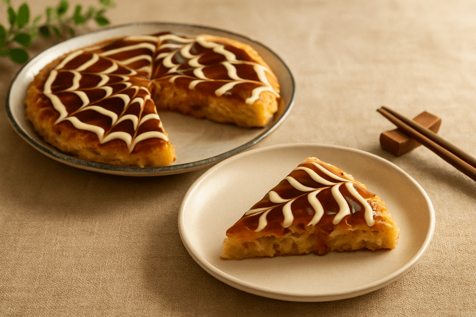 Cabbage Pancake finished dish