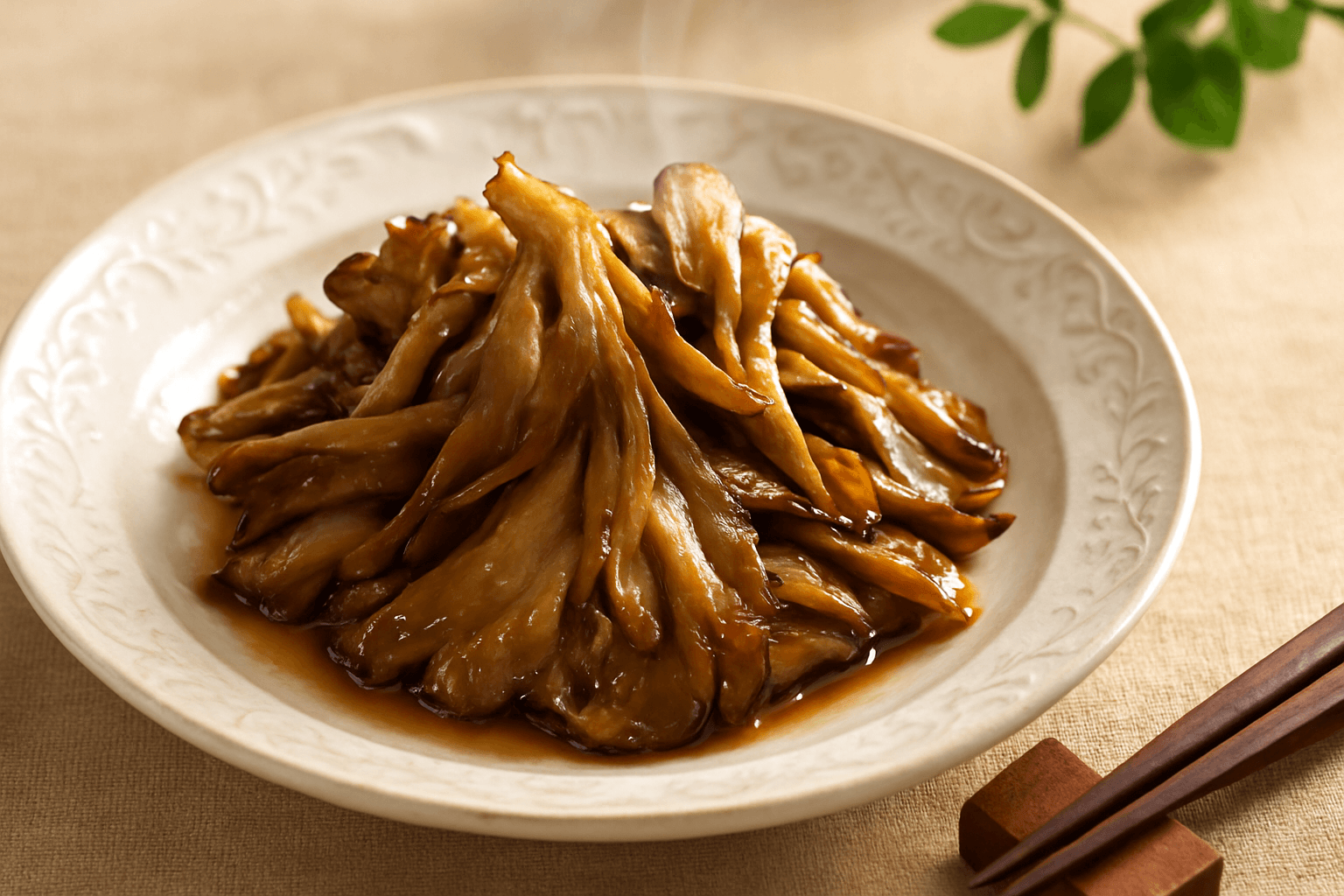 舞茸のバターポン酢ソテーの完成写真