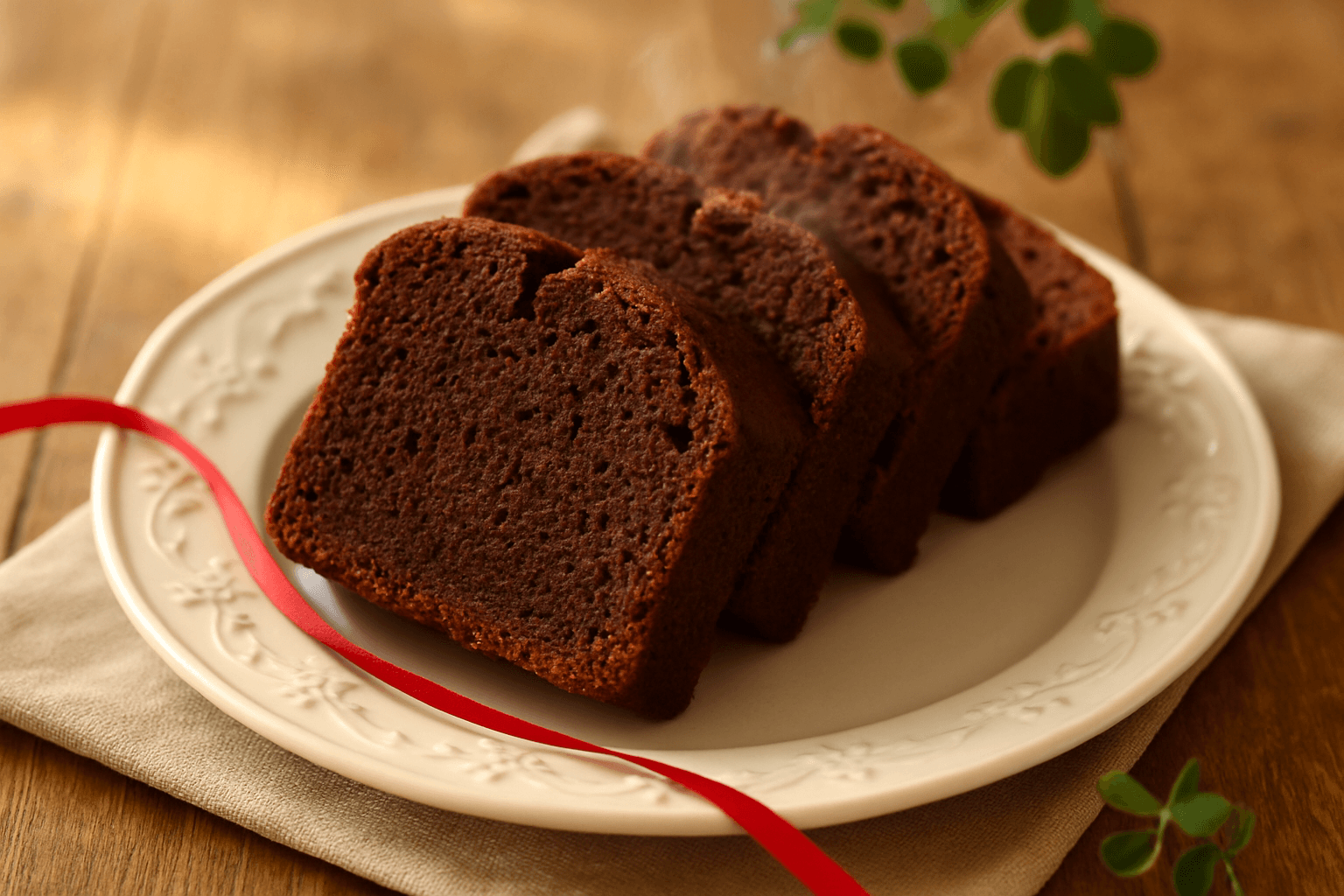 濃厚チョコが染みるパウンドケーキ