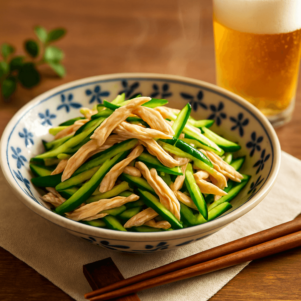 さっぱり中華風ササミキュウリサラダ