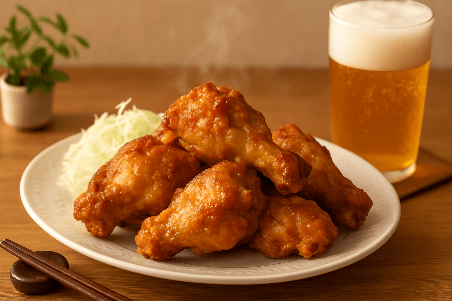 Juicy and Crispy! Golden Fried Chicken Wings (Karaage)