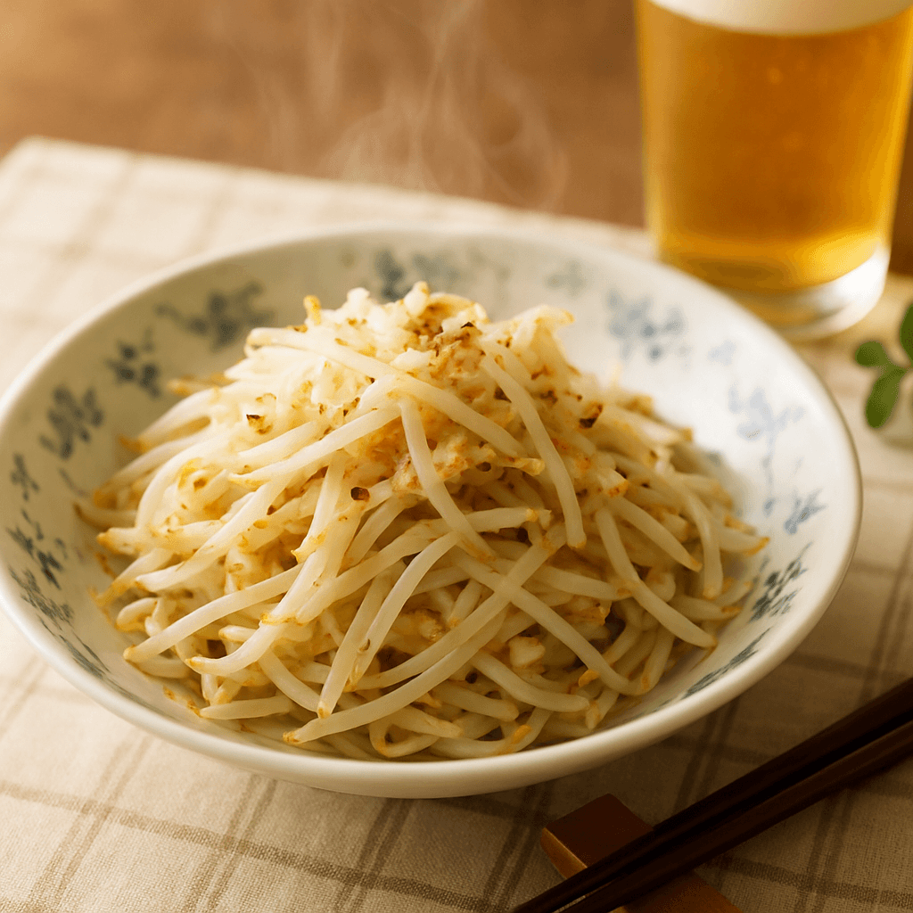 レンジでサッと作る！ツナと胡麻のもやし炒め