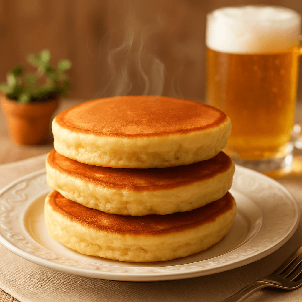 とろける食感のふわふわパンケーキ