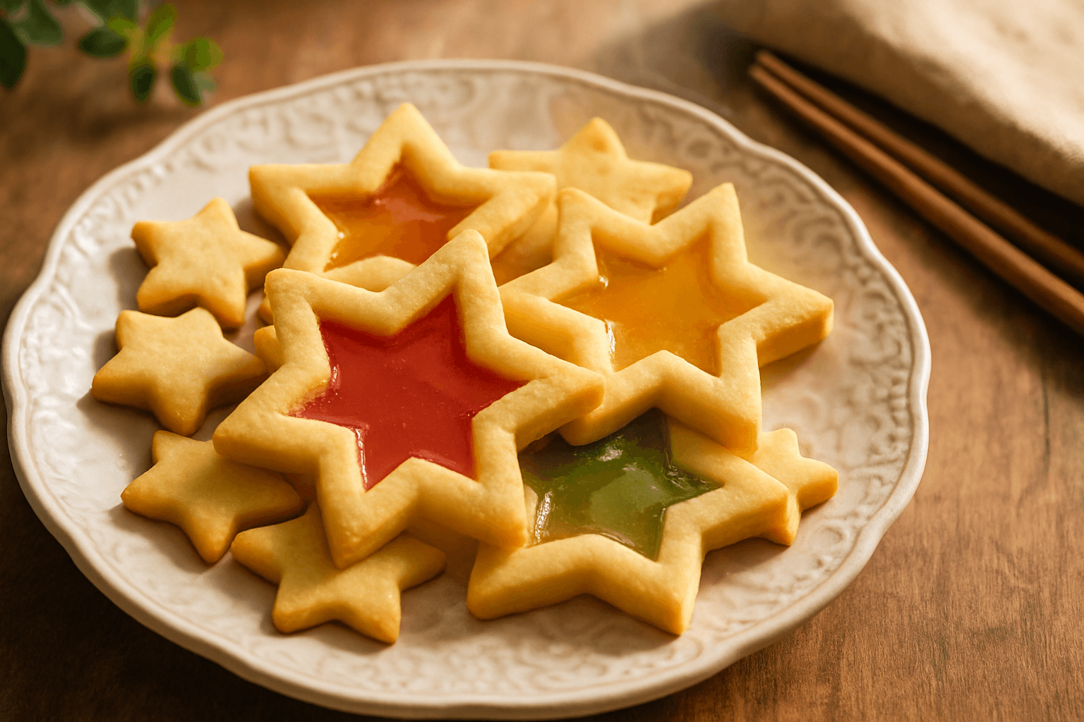 カラフルな窓辺をイメージしたクッキー