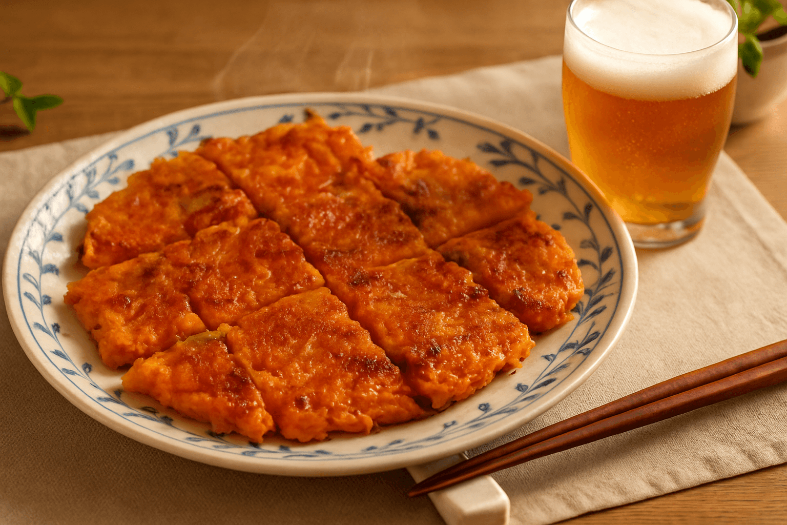 キムチチヂミの完成写真