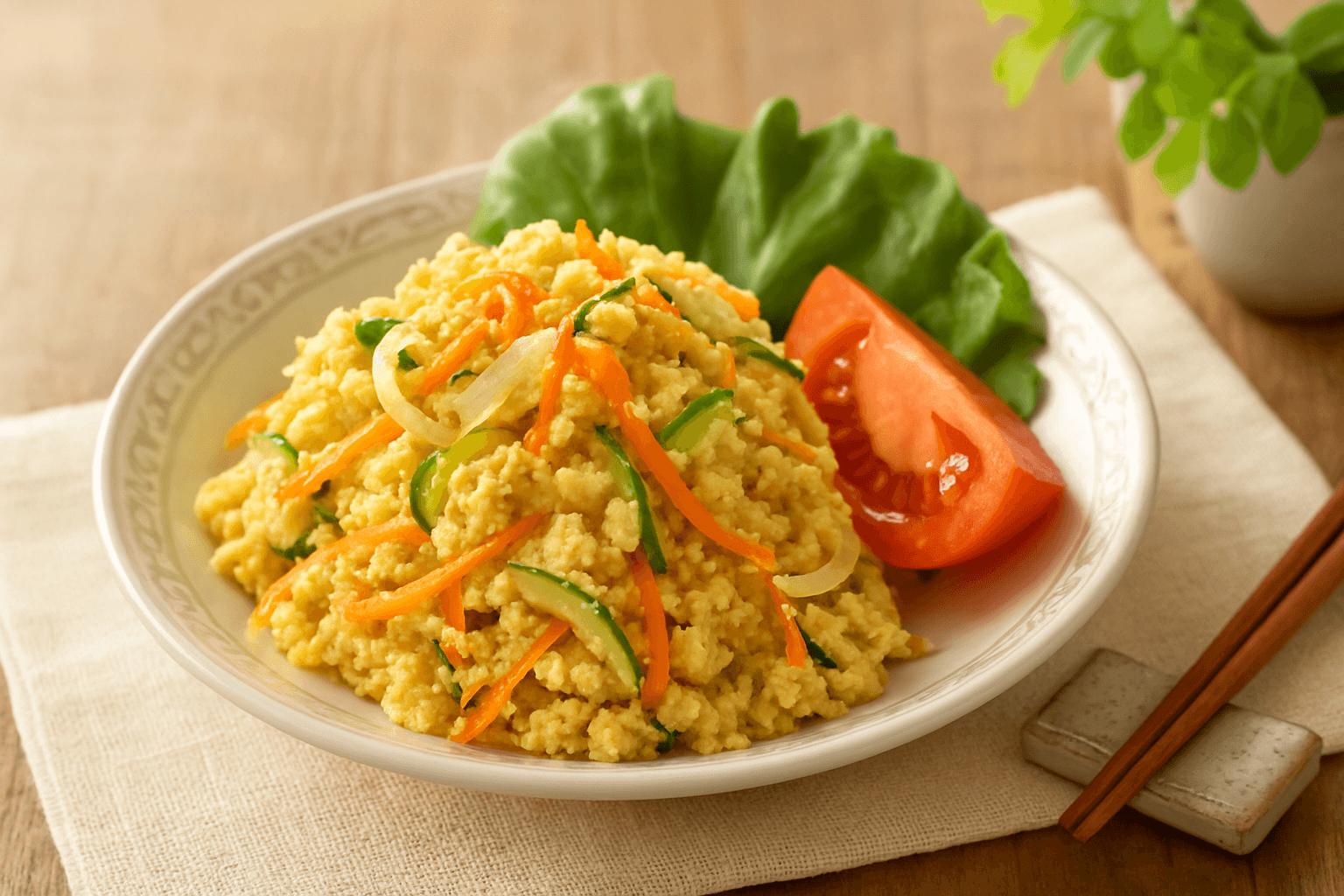 Healthy Okara and Canned Tuna Salad