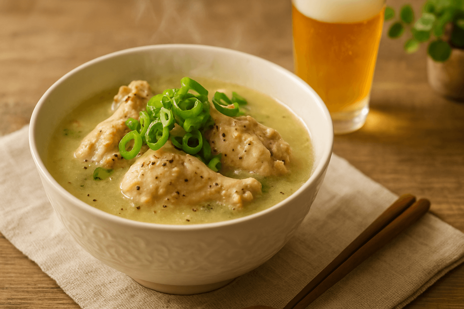 鶏手羽元のサムゲタン風の完成写真