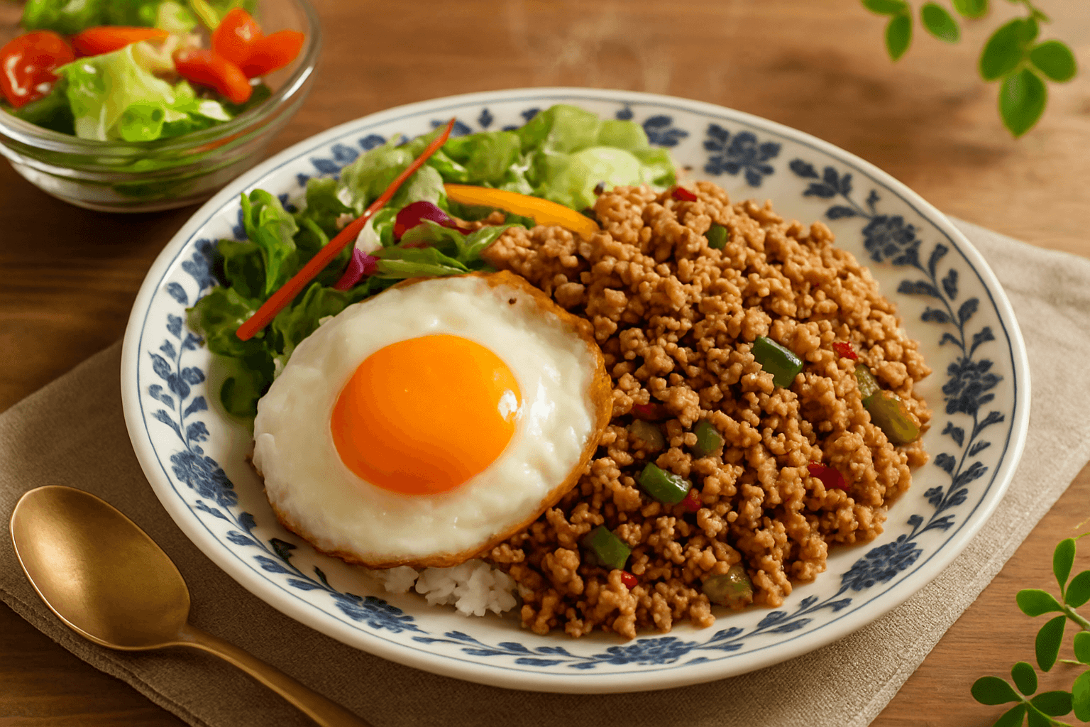 Gapao Rice finished dish