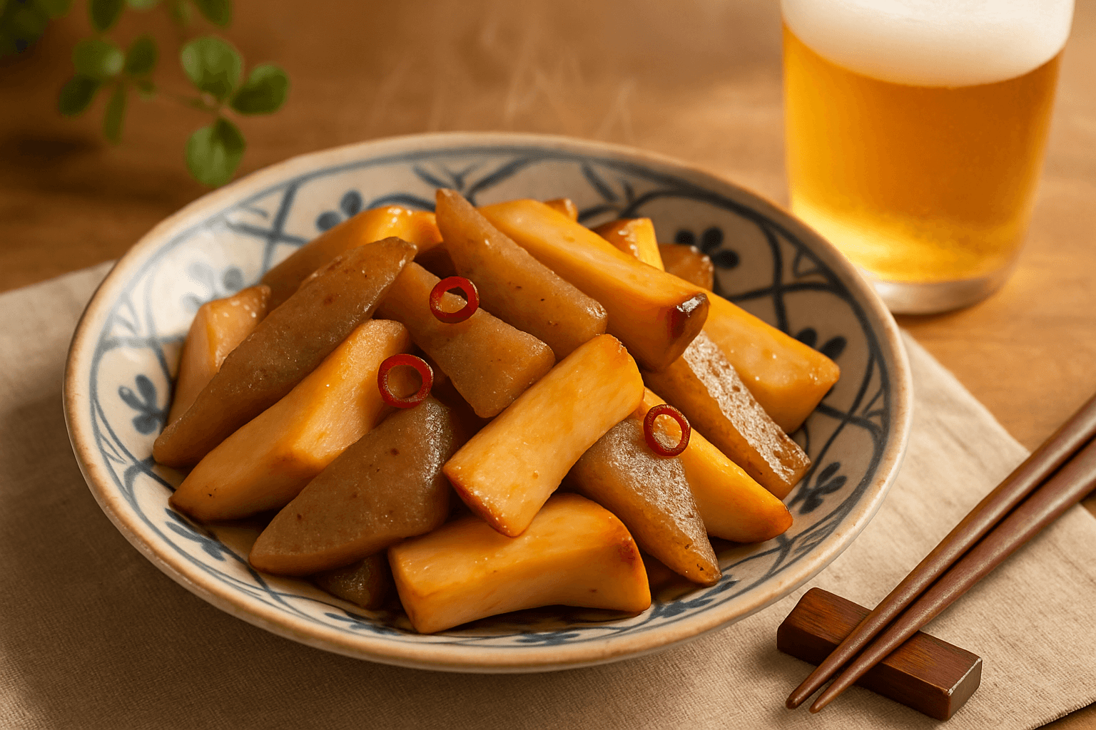 エリンギとこんにゃくのピリ辛炒めの完成写真