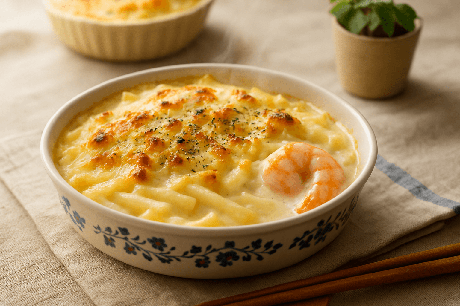 えびマカロニグラタンの完成写真