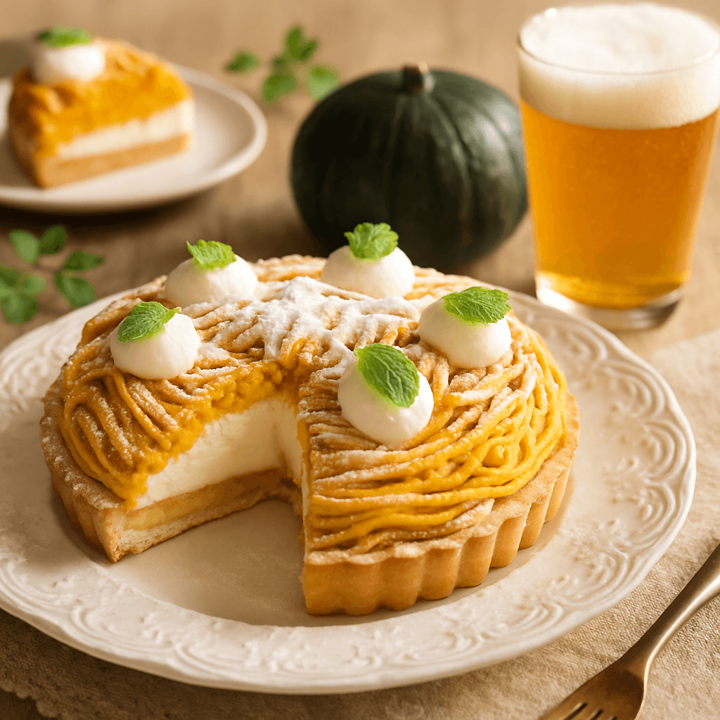 かぼちゃを贅沢に味わうモンブラン風タルト