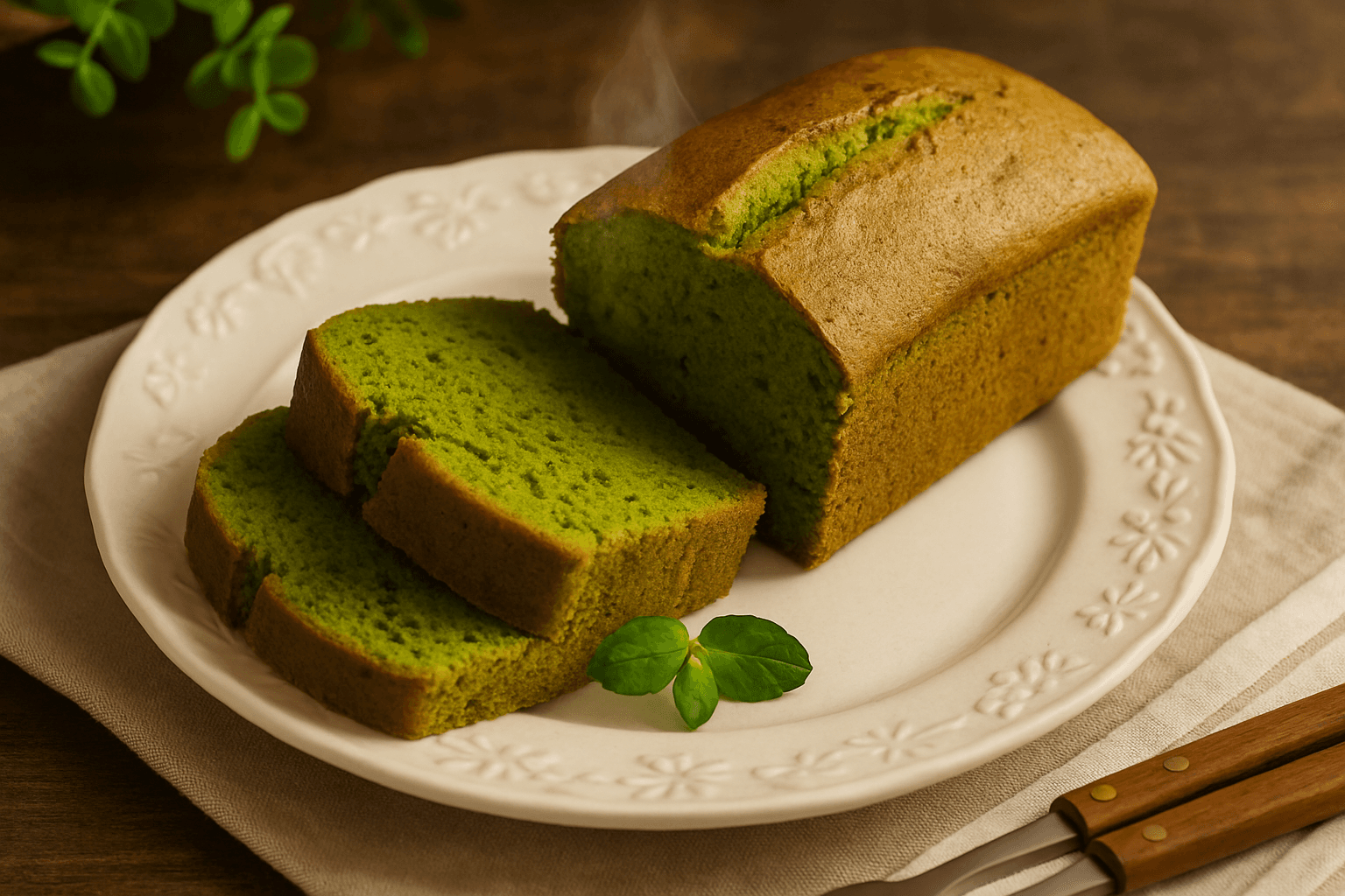 抹茶パウンドケーキの完成写真