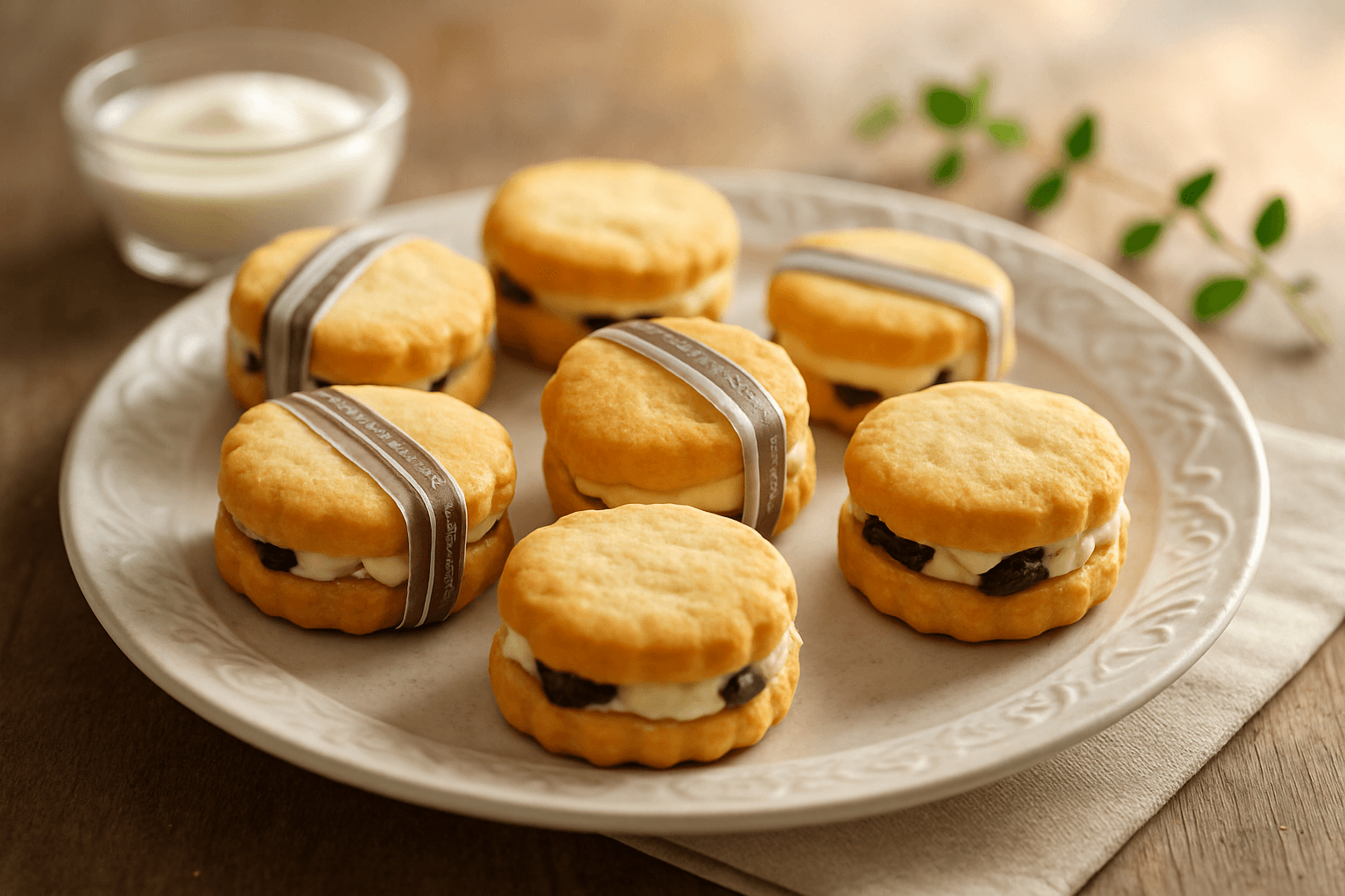 香り豊かなラムレーズンサンドクッキー