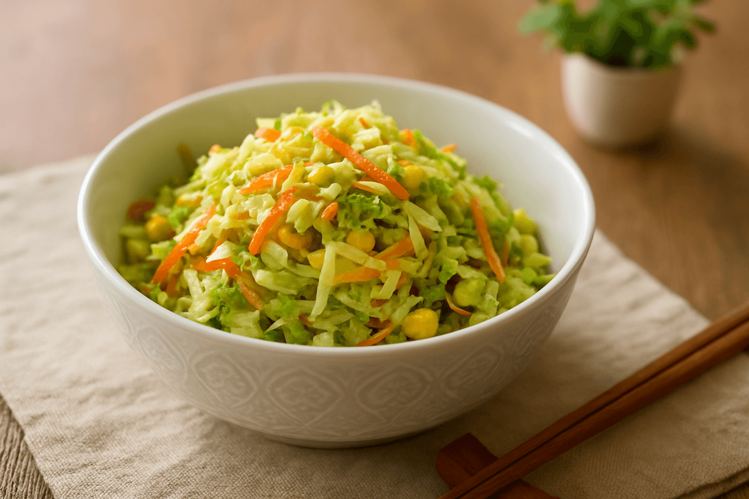 Coleslaw finished dish