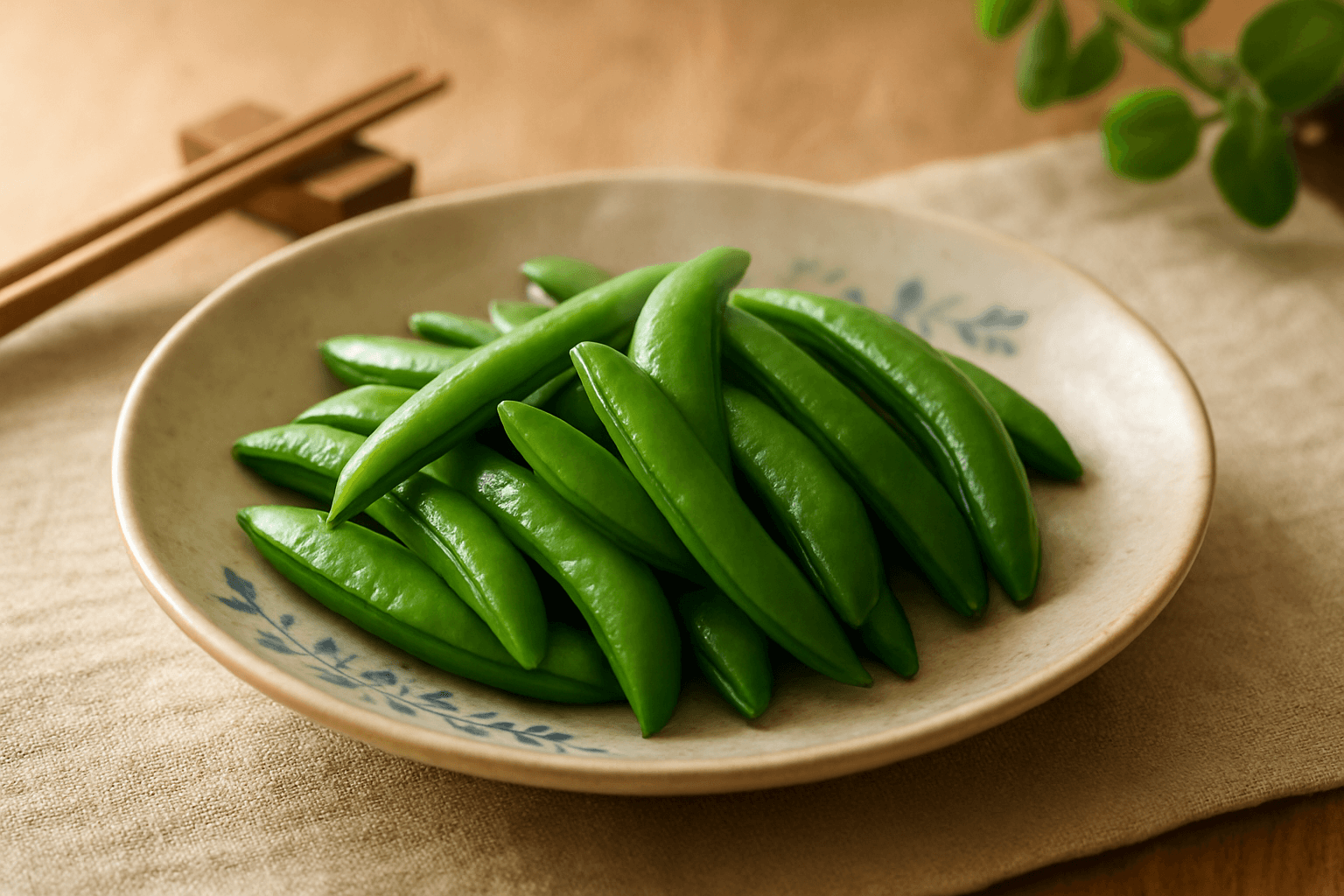 スナップえんどうの茹で方の完成写真