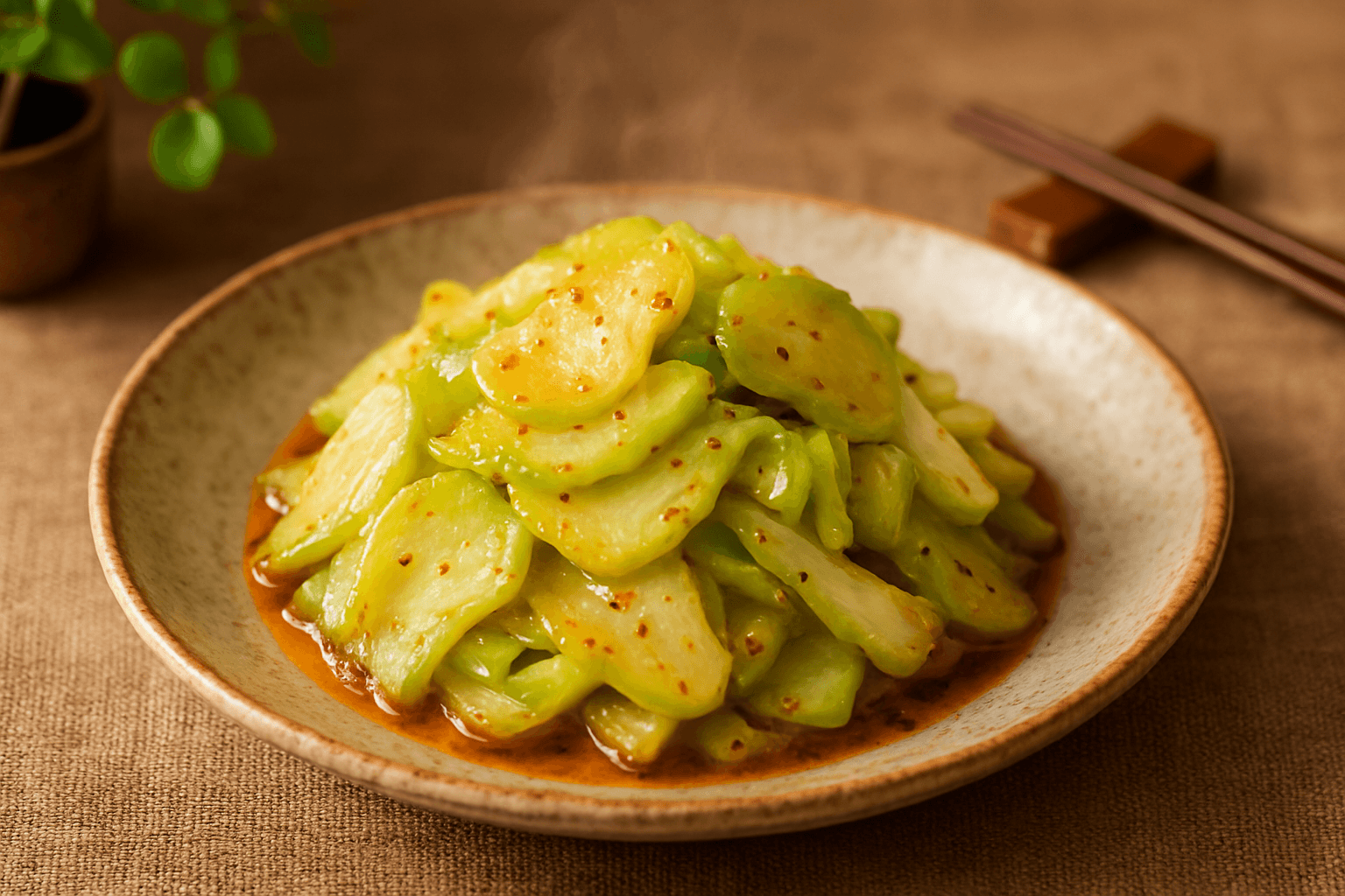 辛味と旨味が融合したブロッコリーステムのアレンジ