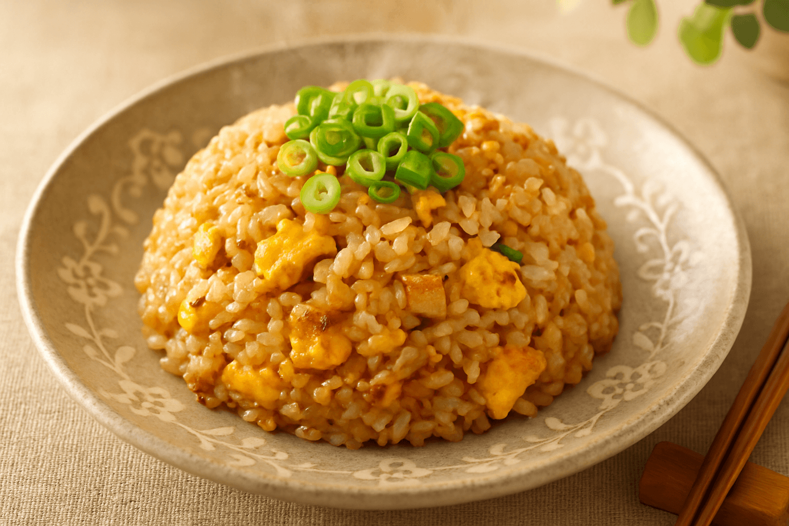 にんにく醤油炒飯の完成写真