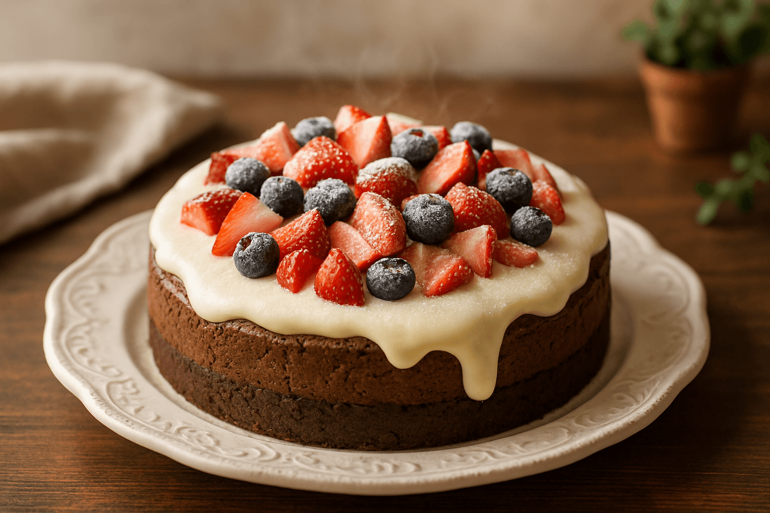 ダブルチョコレート・チーズケーキの完成写真