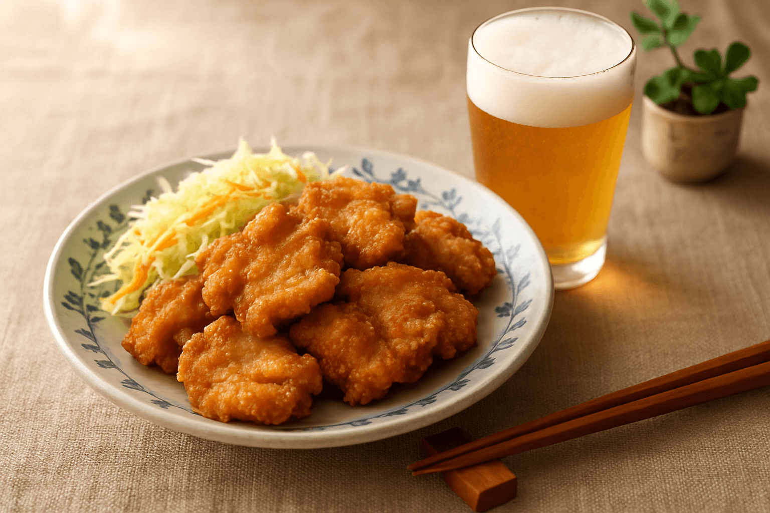 ジューシーでサクサク！鶏むね肉の黄金唐揚げ