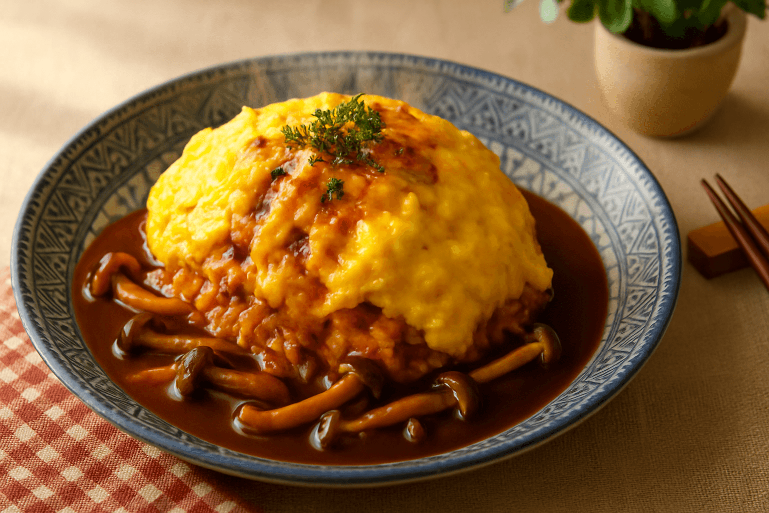 デミオムライスの完成写真