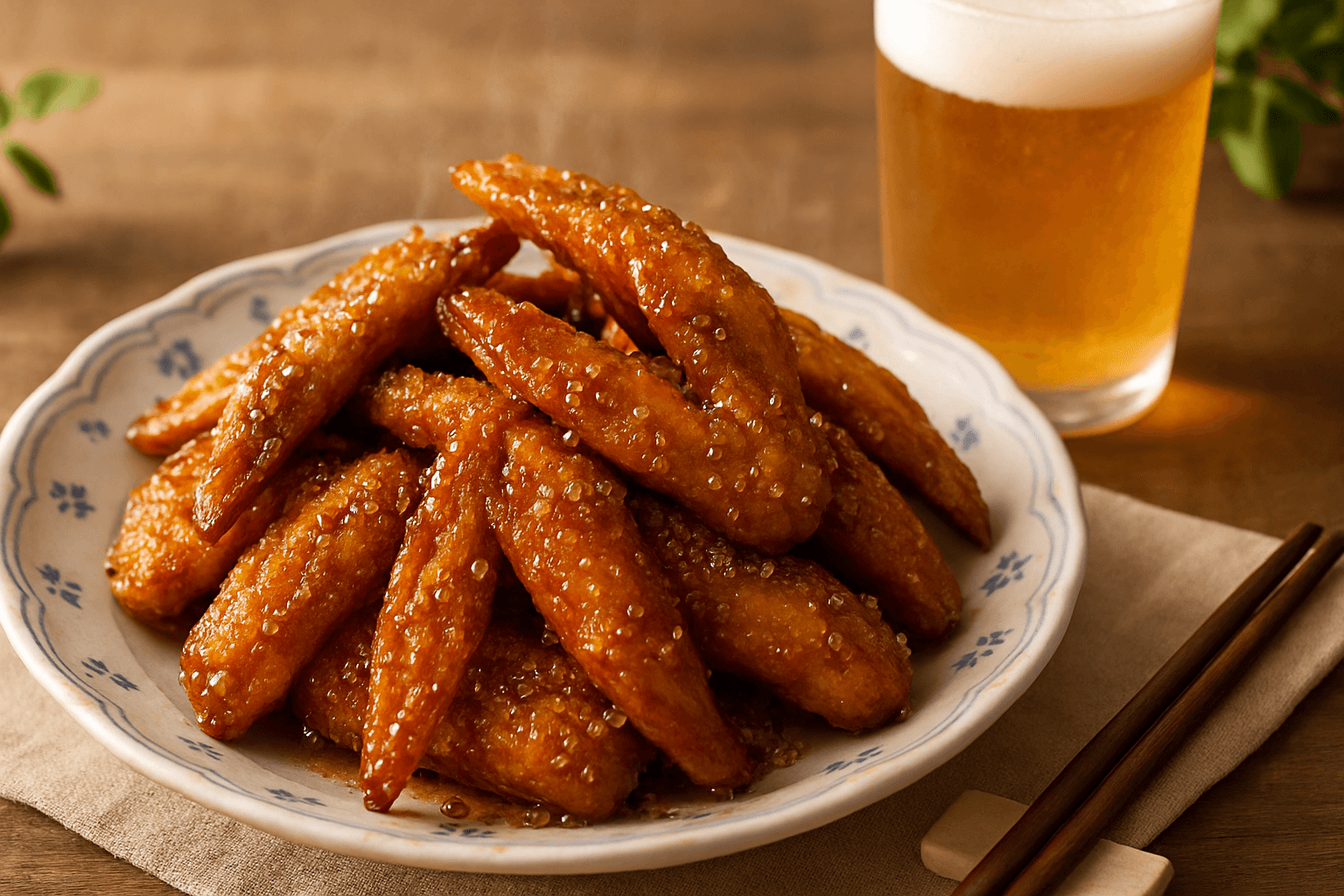 ジューシーに仕上がる手羽先の甘辛焼き