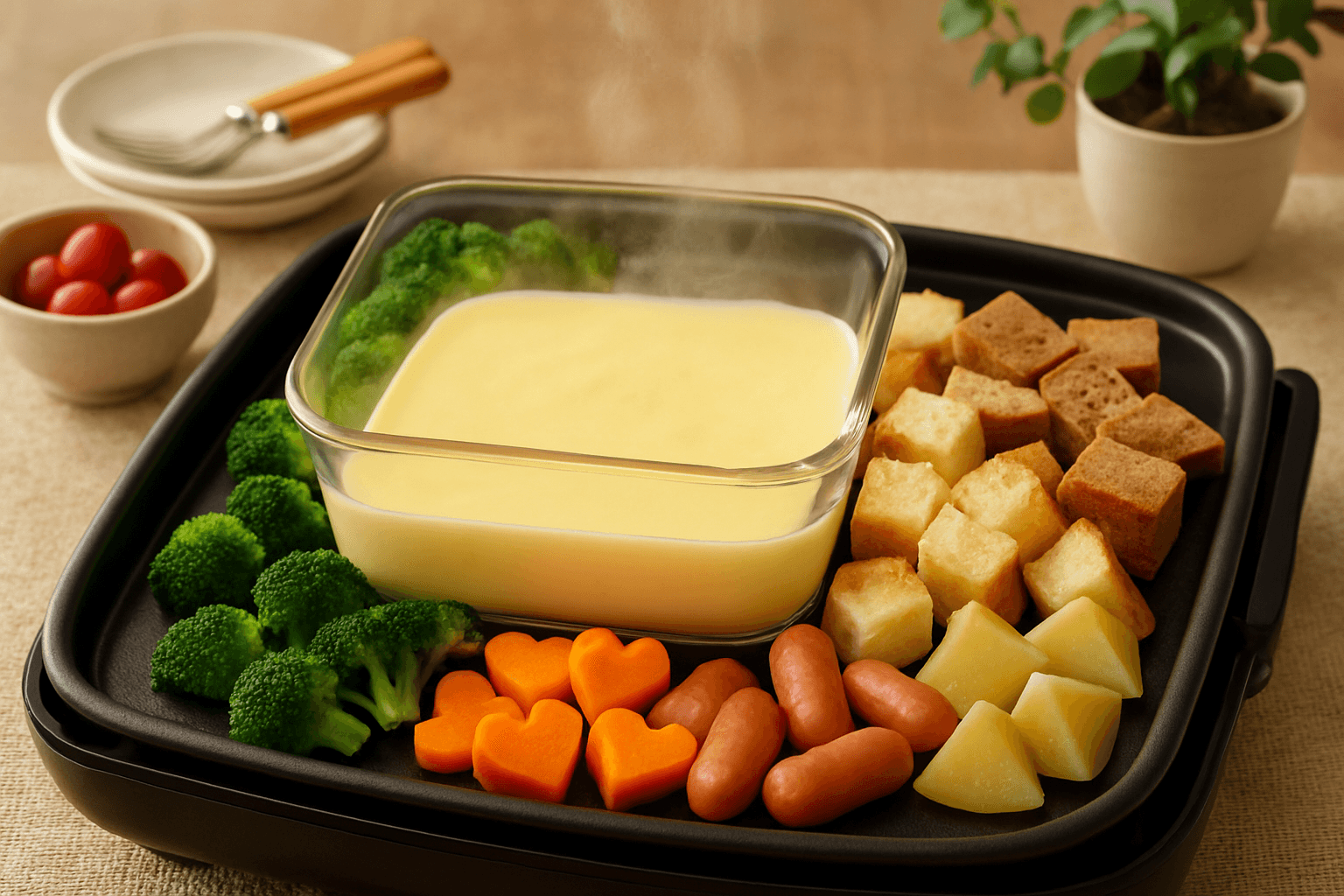 チーズフォンデュの完成写真