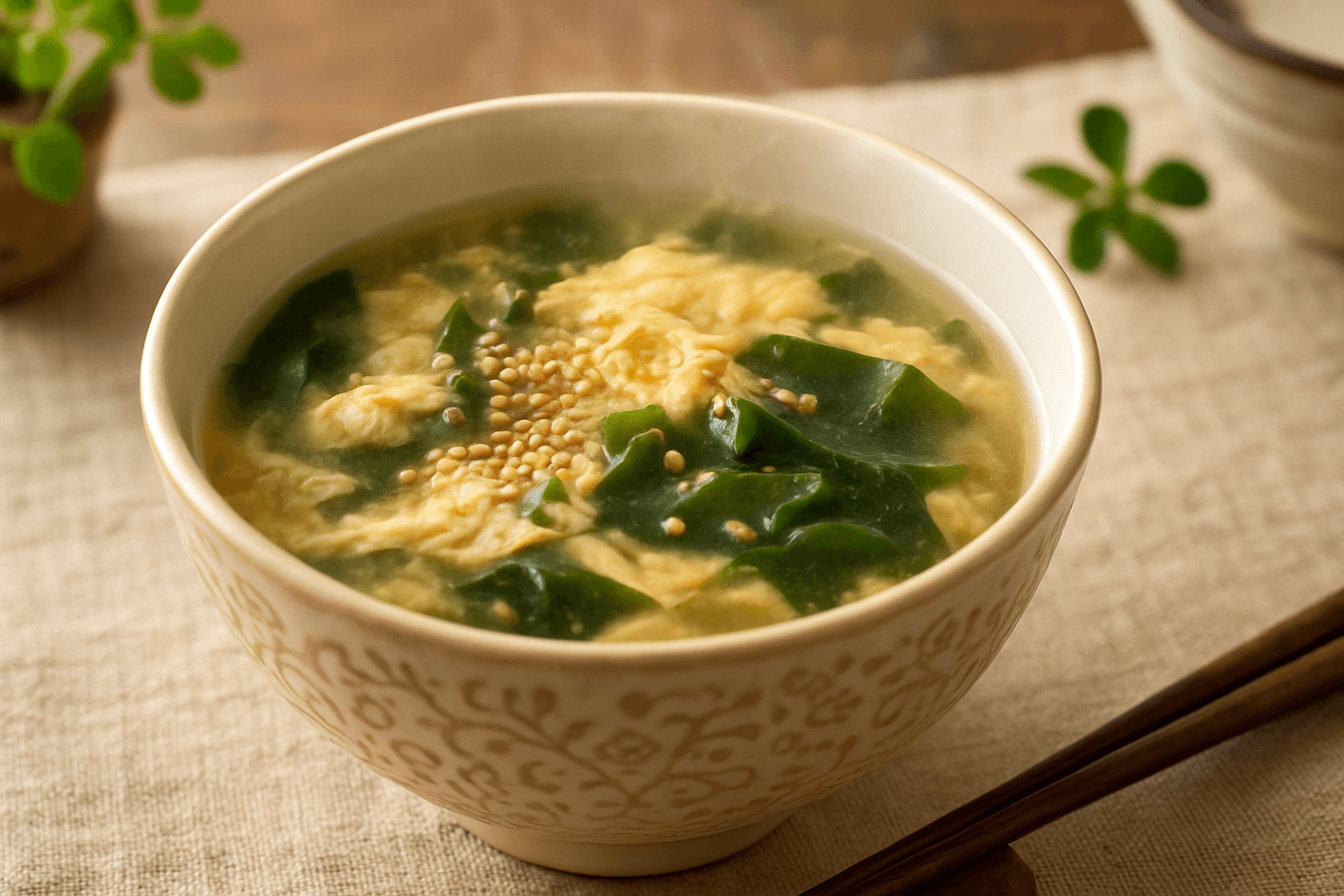 中華卵わかめスープの完成写真