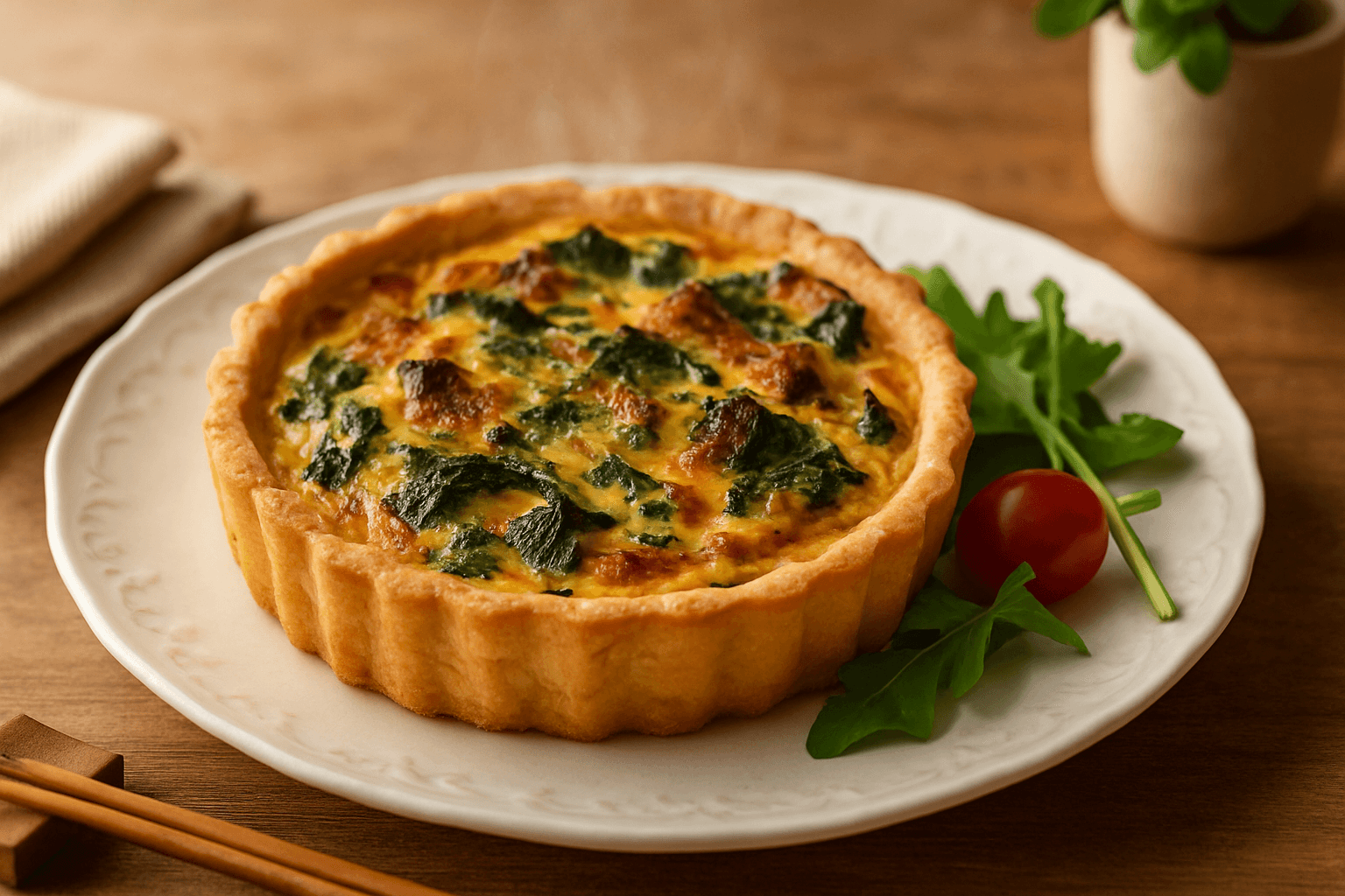 ほうれん草のキッシュの完成写真