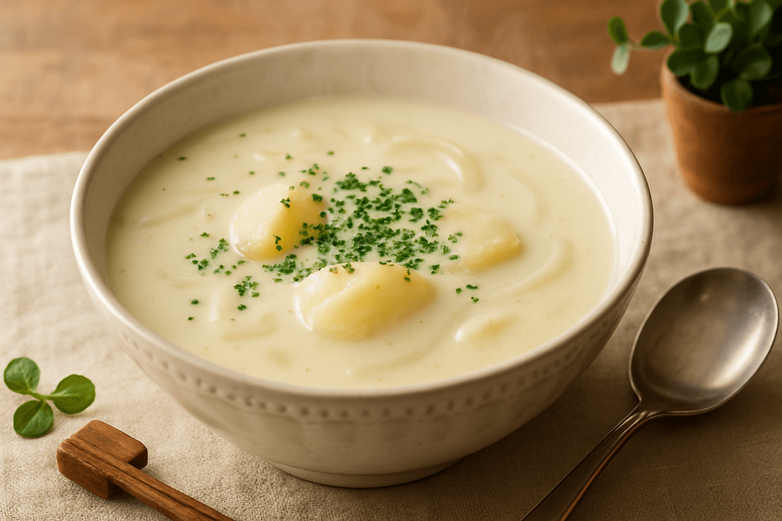Fluffy Potato Milk Soup
