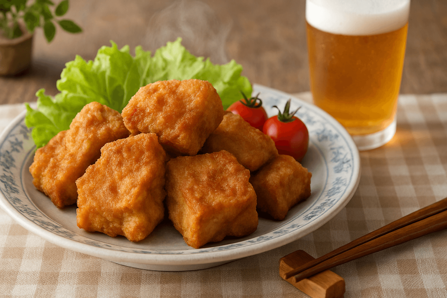 Juicy Fried Tofu Puffs (Karaage)