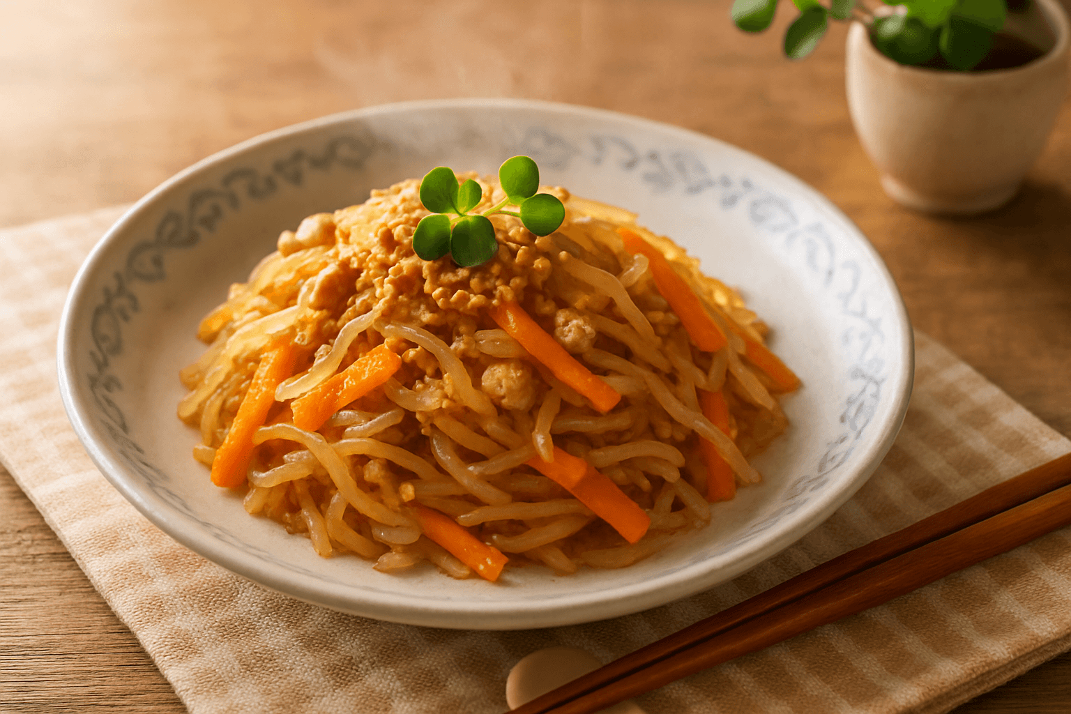 糸こんにゃくとツナのきんぴらの完成写真