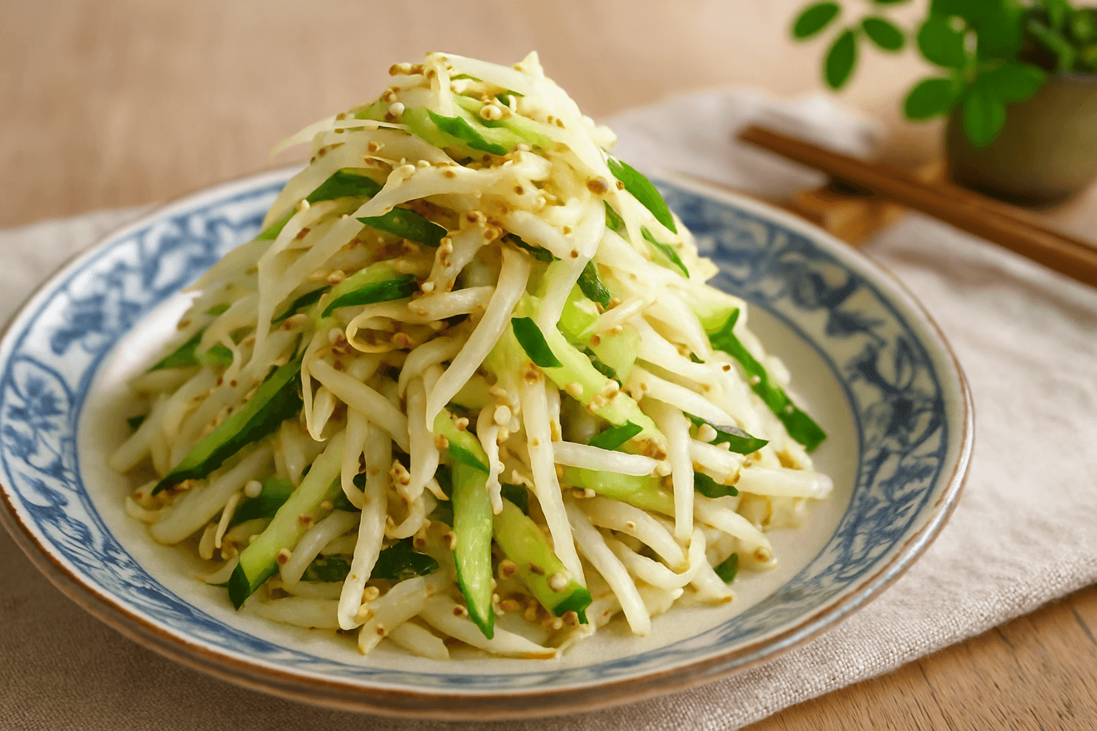 Light and Fresh Vegetable Namul with Japanese Flavors