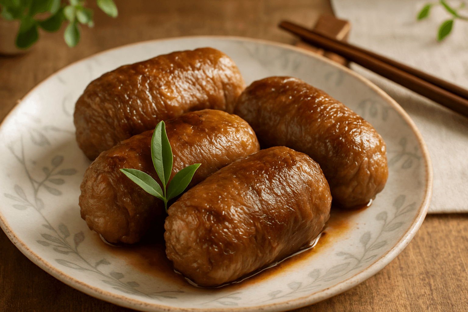 旨味が染み込む肉巻きおにぎり