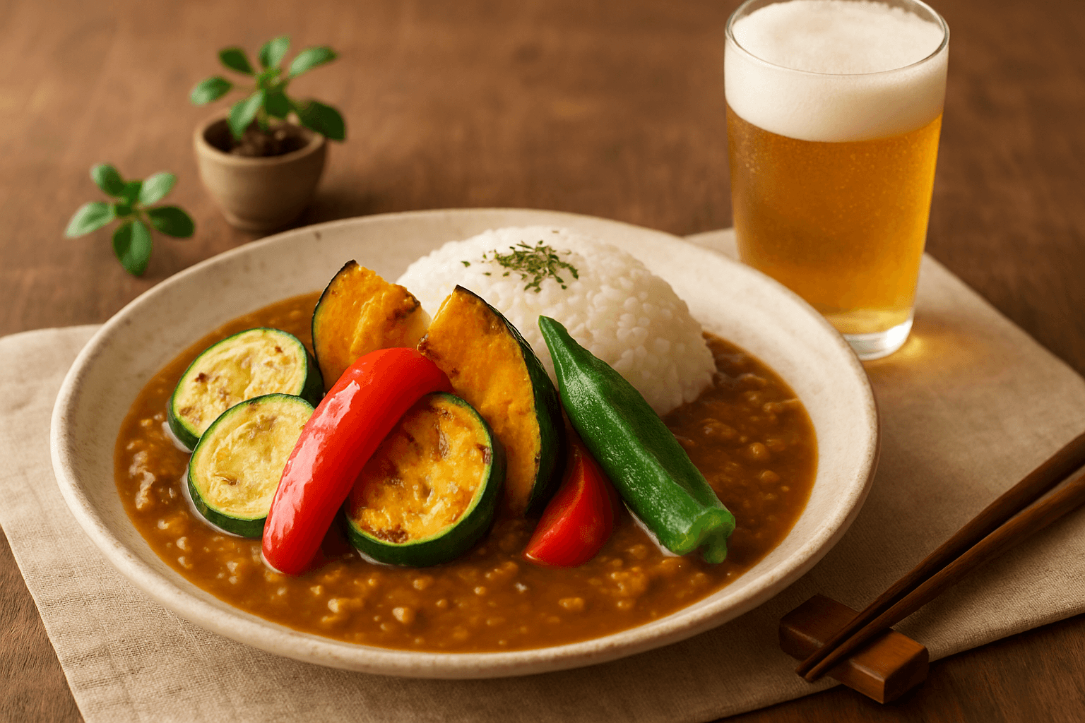 夏野菜カレーの完成写真
