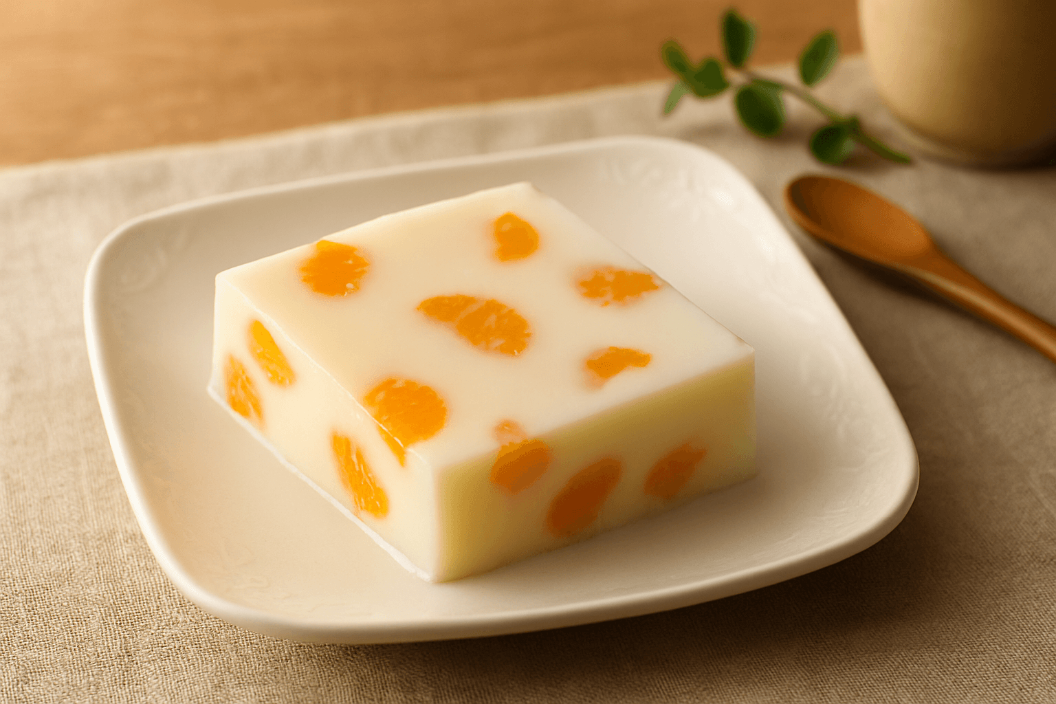 とろける甘みの牛乳寒天デザート