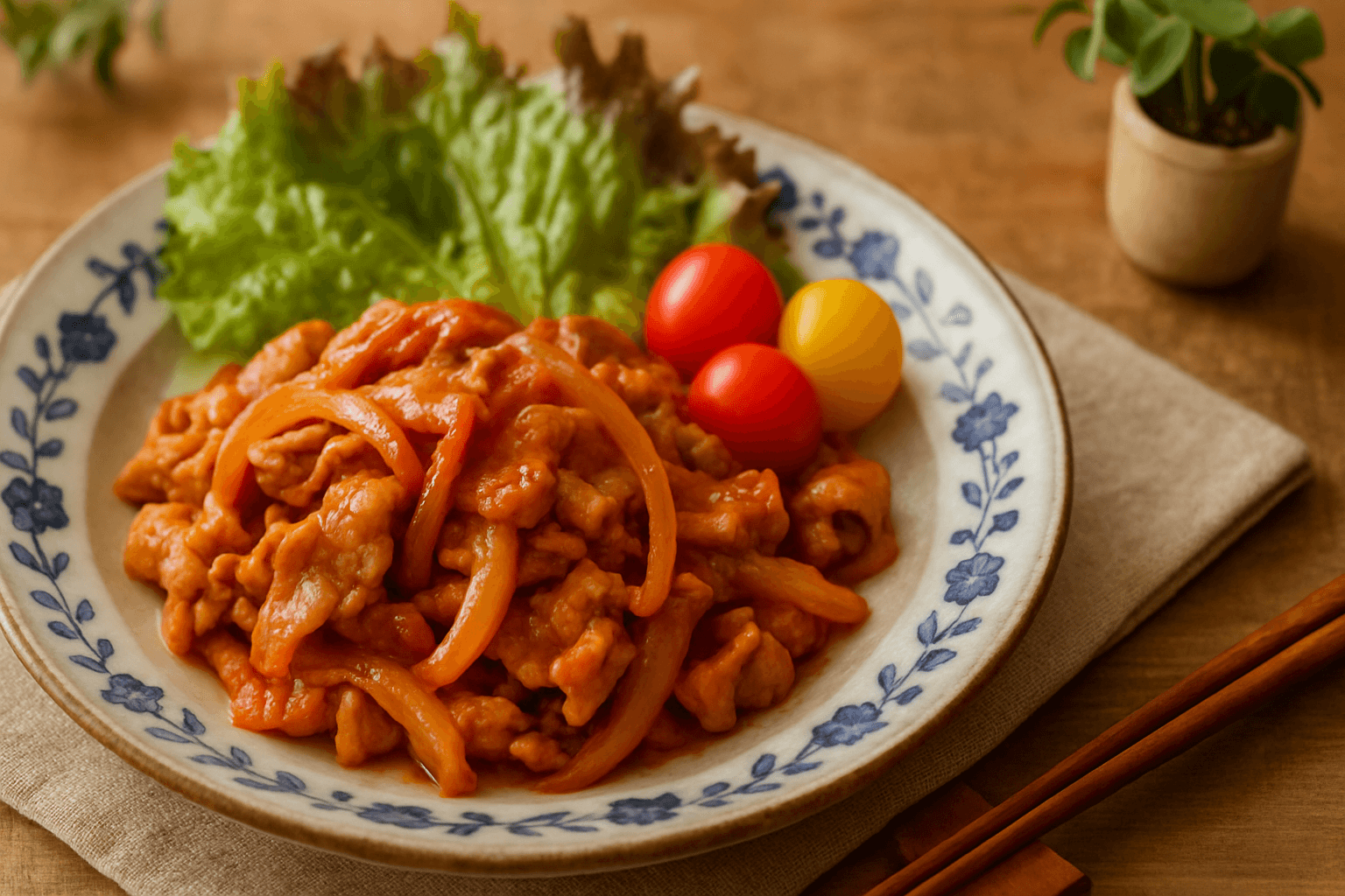 ポークケチャップの完成写真