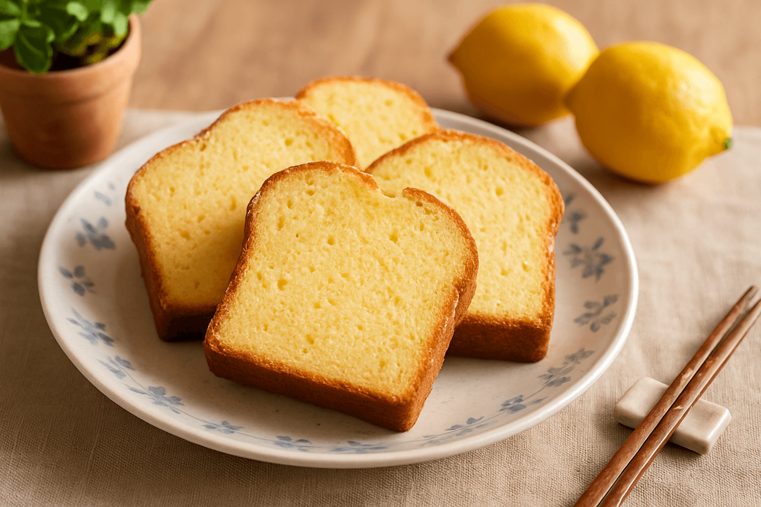 レモン香るふわふわシフォンケーキ