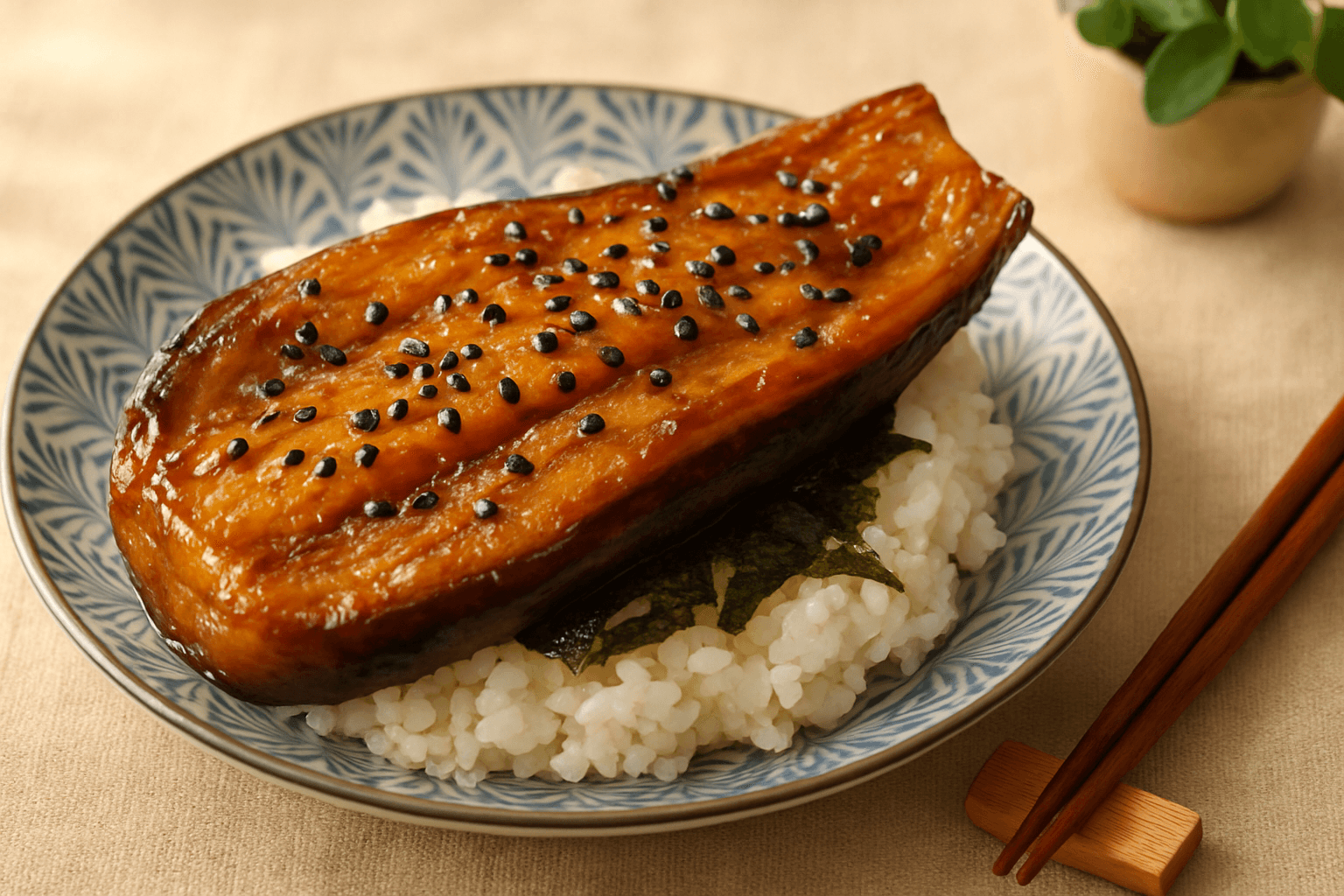 なすがまるで鰻に変身！和風丼アレンジ