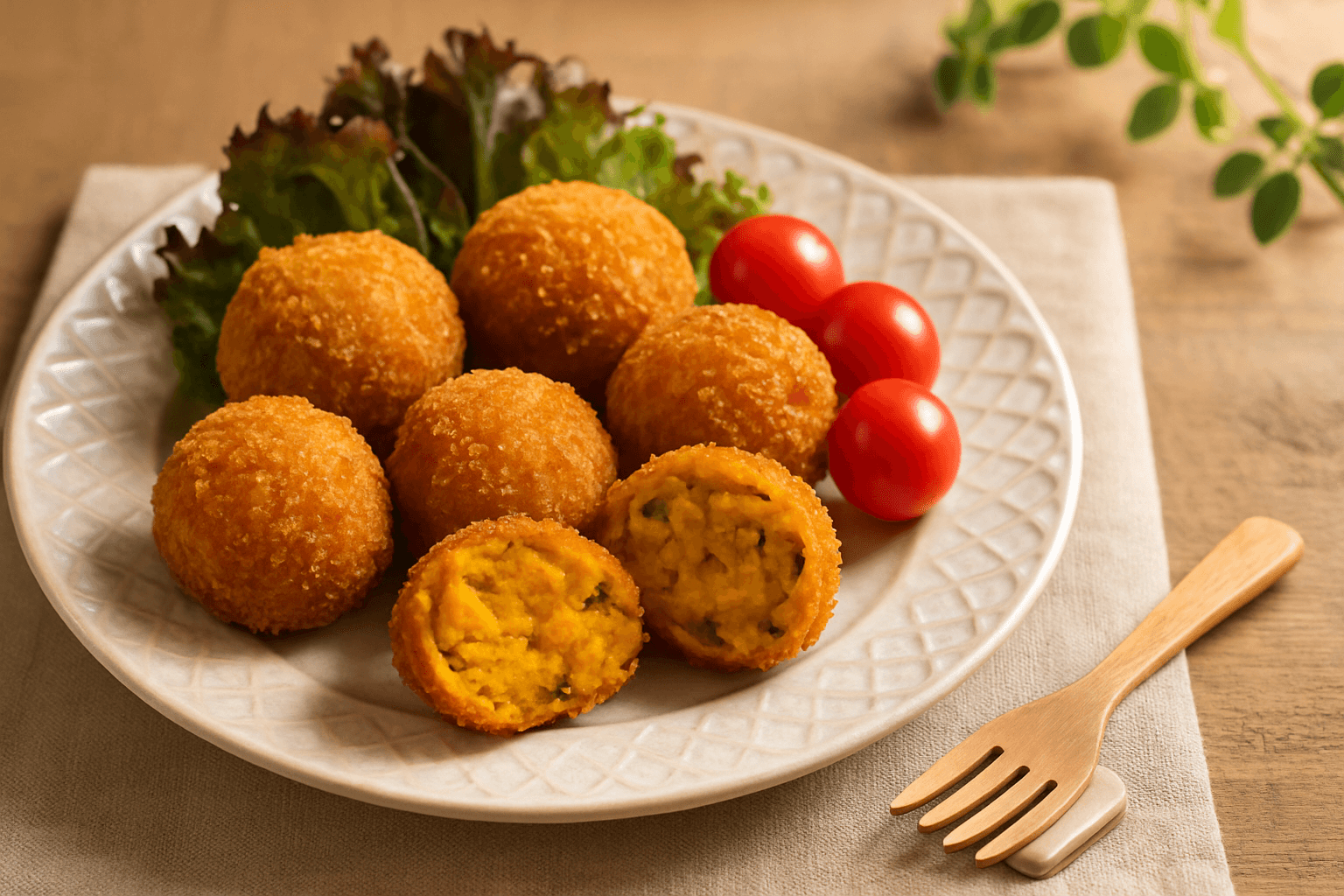 Pumpkin Croquettes finished dish