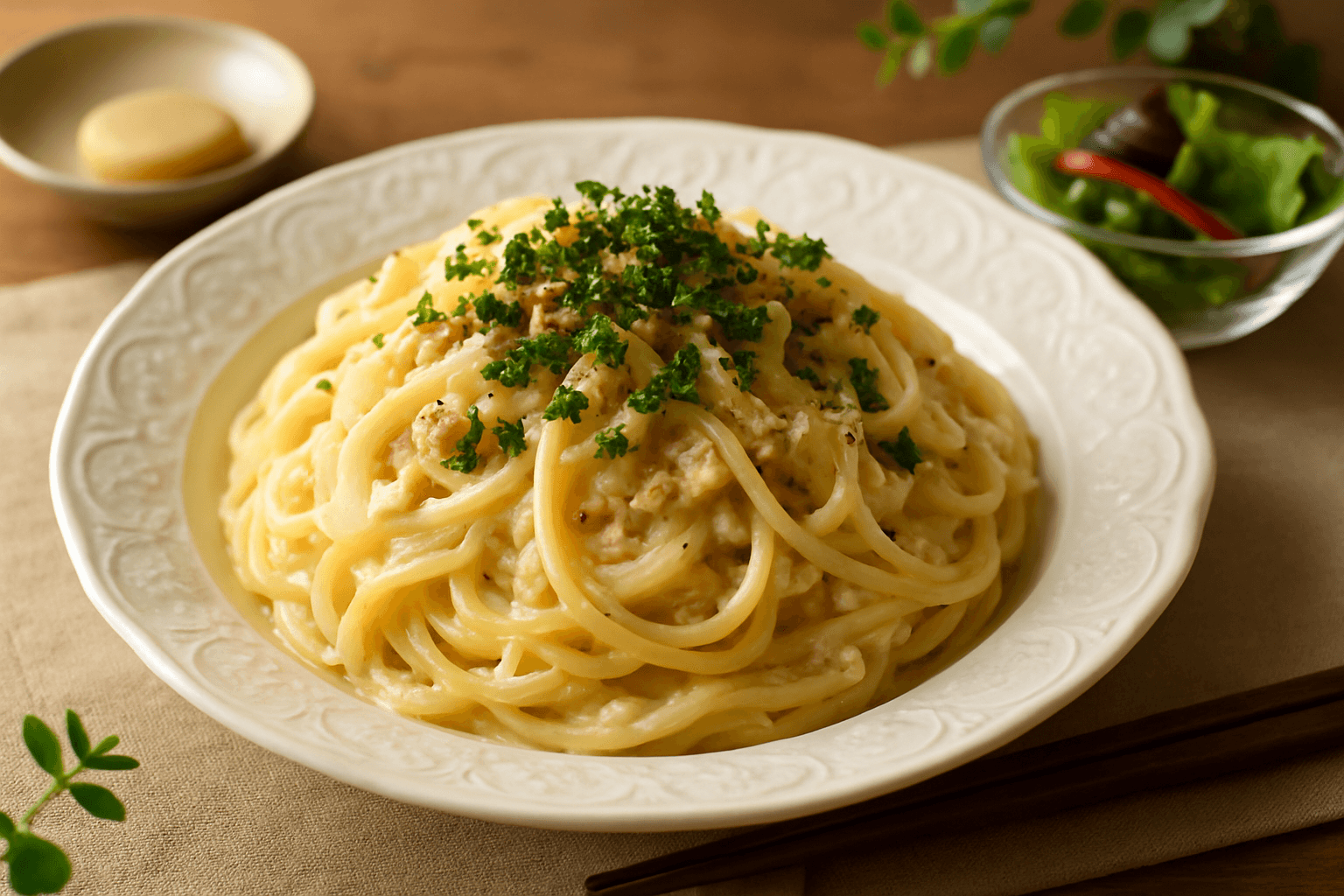 牛乳で作るツナと玉ねぎのとろけるパスタ