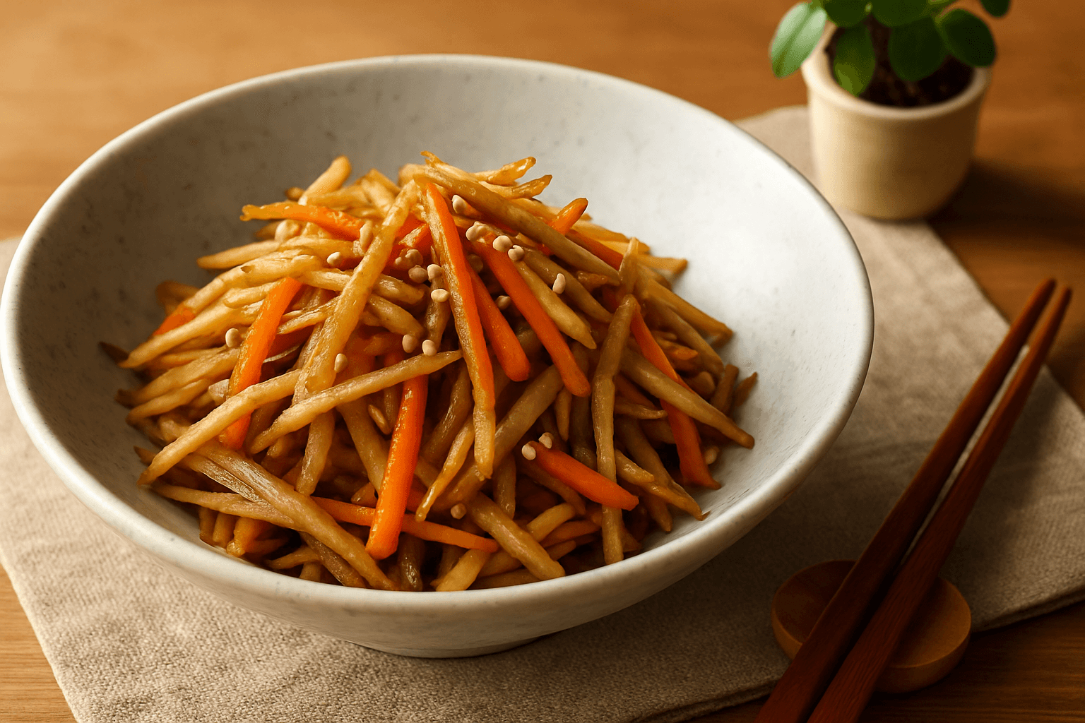 きんぴら風ごぼうと人参の香ばし煮