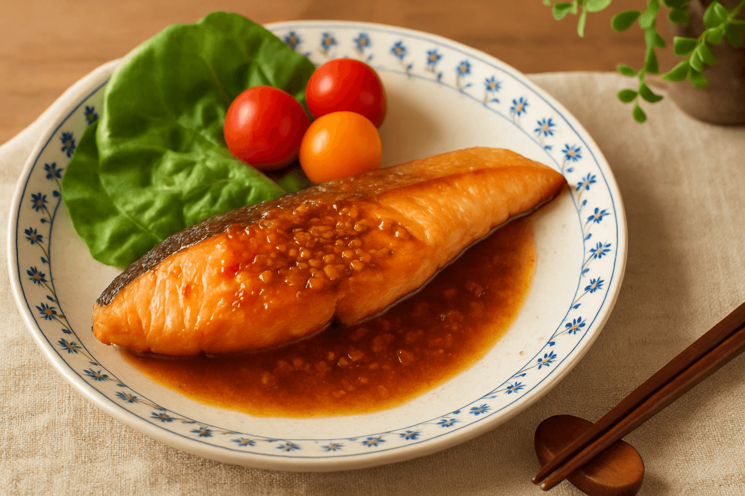 鮭のムニエル にんにくバター醤油の完成写真