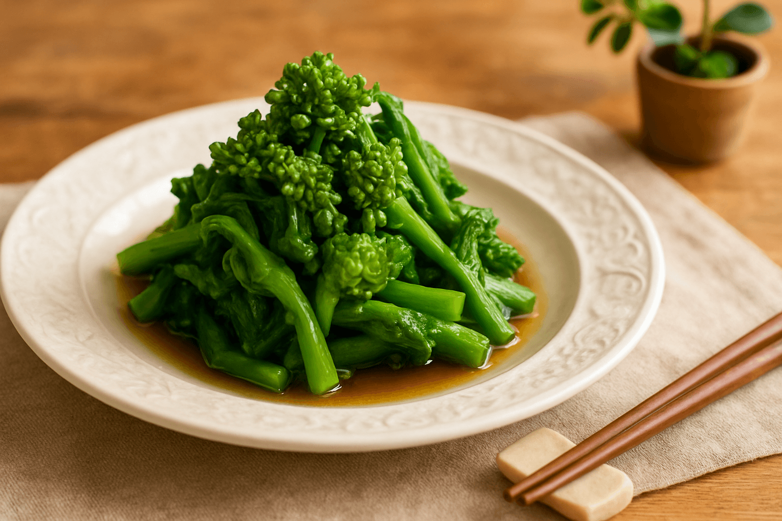 春の香りに包まれる菜の花のやわらかおひたし