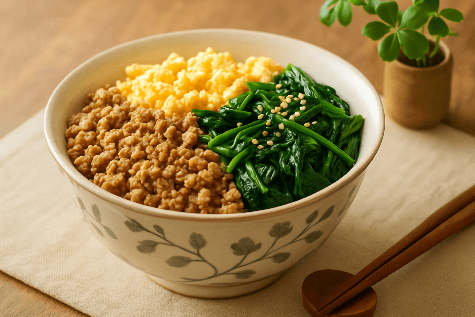 三色丼の完成写真