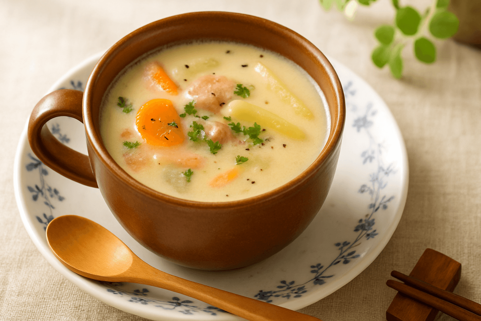 味噌ミルクスープの完成写真