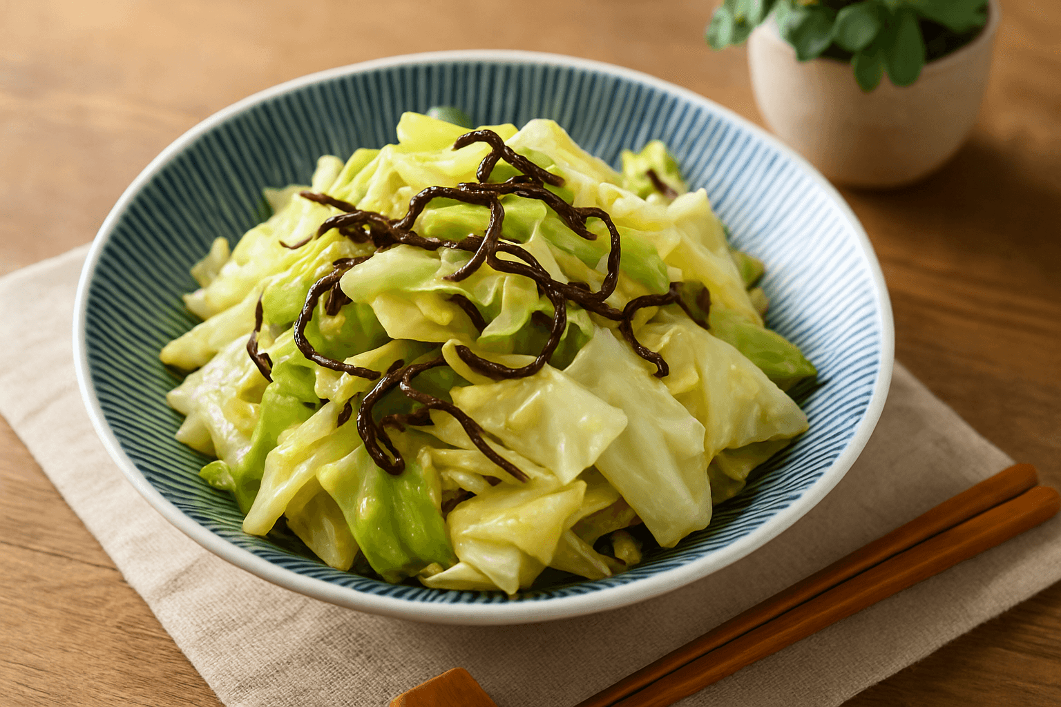 Salt Kelp Cabbage finished dish