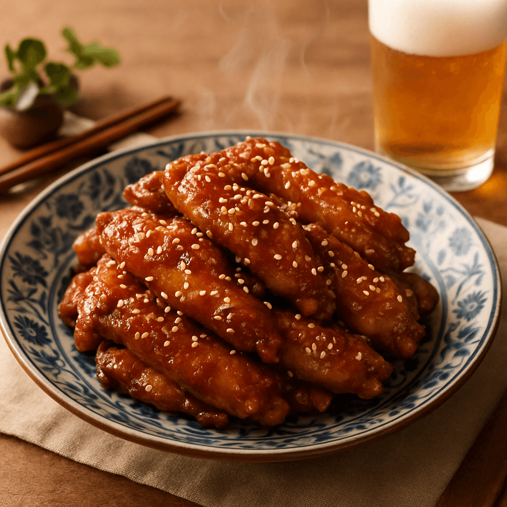 香ばしく甘辛♡鶏手羽中の焼きうま煮