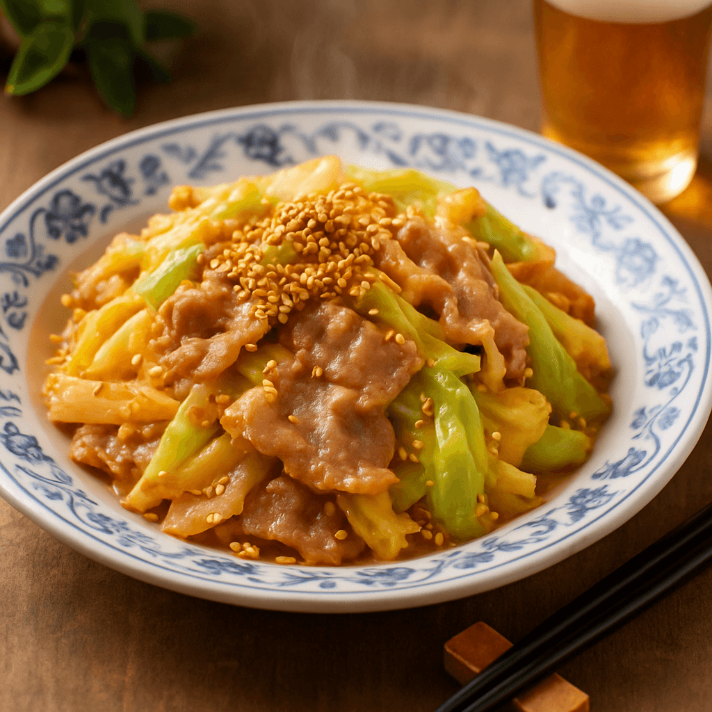 旨味たっぷり！豚バラキャベツ味噌炒め